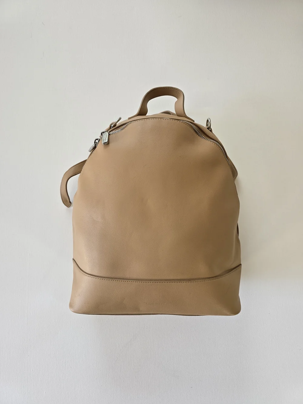 Tan Leather Backpack/Purse- Minimalist Daily Bag - Picture 1 of 11